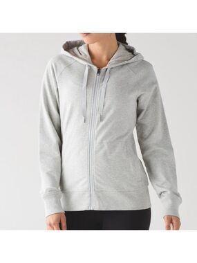 Lululemon Grey Split Hoodie Sweater Size 8